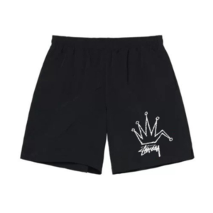 Marque Noir King Stussy Logo Short