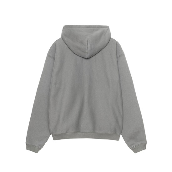 Stussy-Outline-Zip-Hoodie-Grey-1 Stussy zippé Outline Gris capuche Pull